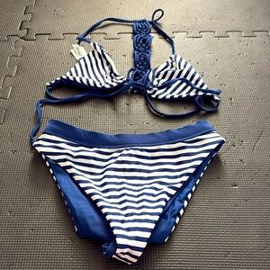 Super cute navy stripe hiking set! NWOT